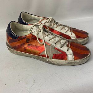 Golden Goose Flag Superstar Red / Orange/ Gold Women's 38 - NWOT